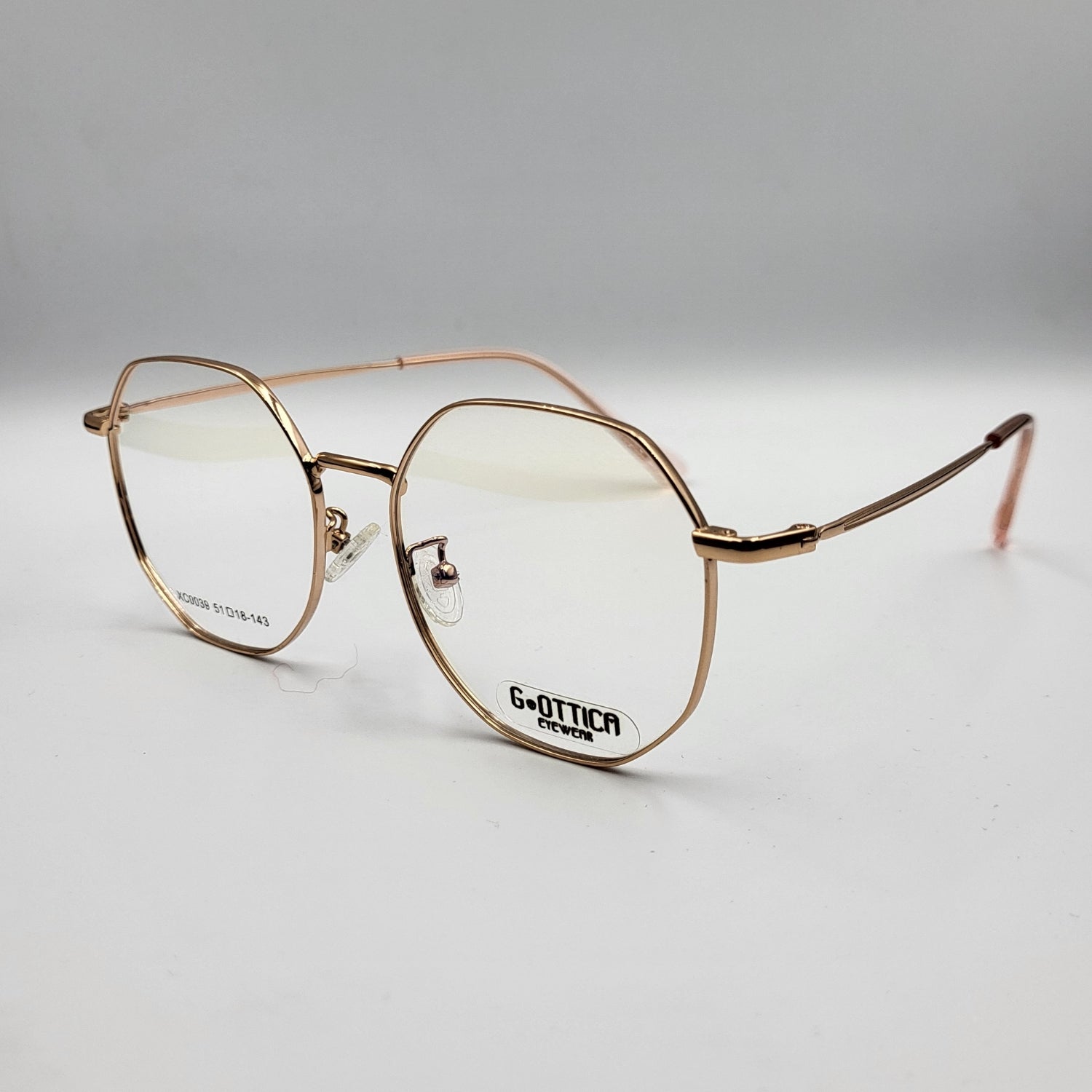 G - OTTICA XC0039 Rose Gold Eyeglasses by The Nevermore – Unique Eyeglasses by Nevermore Lifestyle & Tech |
