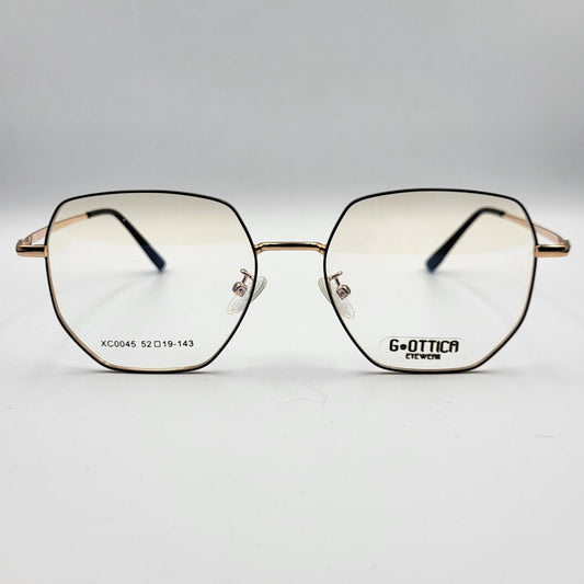 G - OTTICA XC0045 - Sleek Gold Black Eyeglasses by The Nevermore – Unique Eyeglasses by Nevermore Lifestyle & Tech |