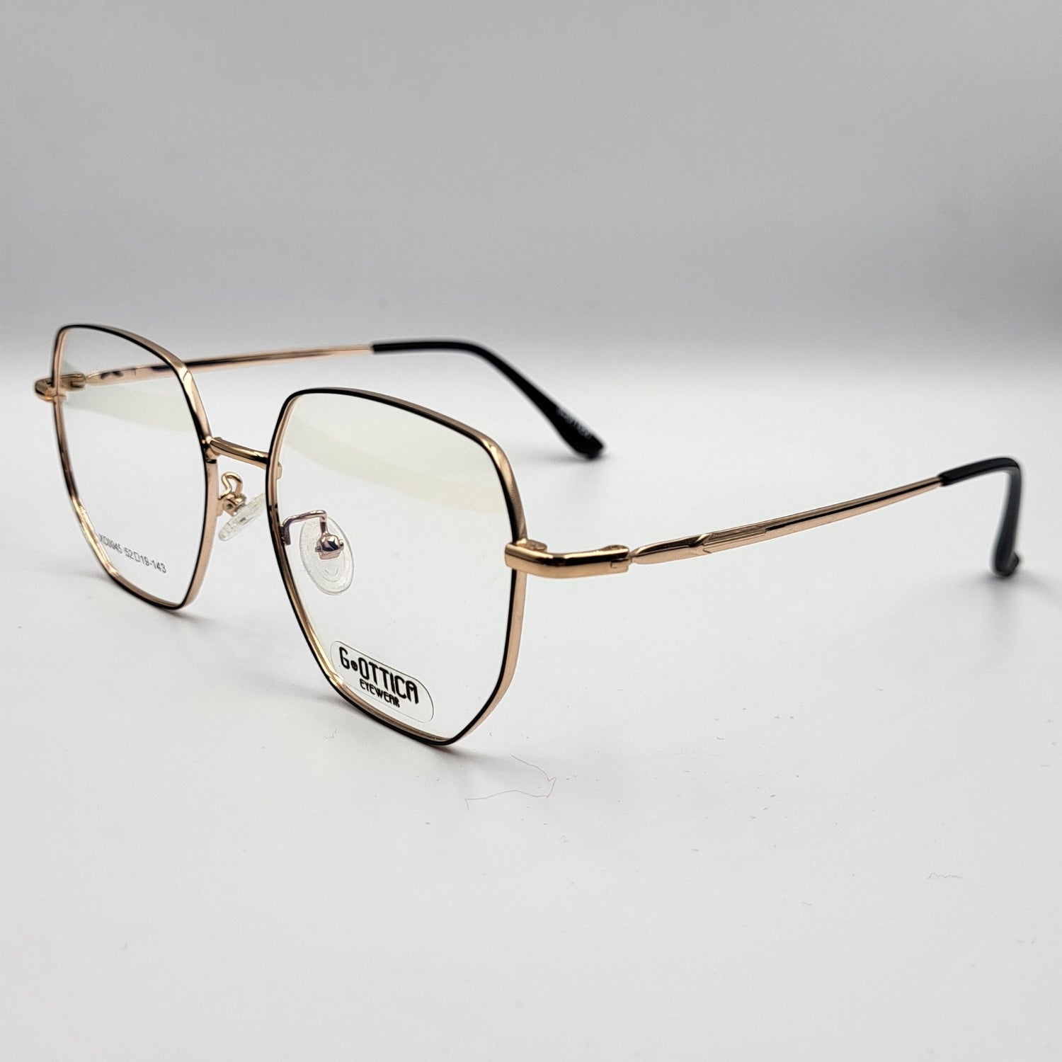 G - OTTICA XC0045 - Sleek Gold Black Eyeglasses by The Nevermore – Unique Eyeglasses by Nevermore Lifestyle & Tech |