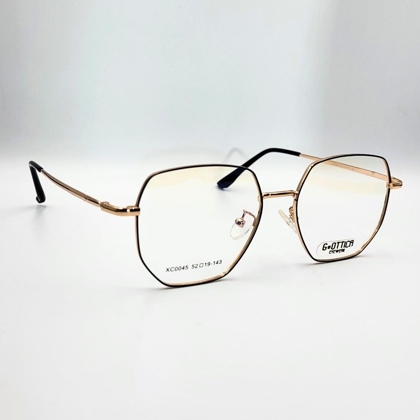 G - OTTICA XC0045 - Sleek Gold Black Eyeglasses by The Nevermore – Unique Eyeglasses by Nevermore Lifestyle & Tech |