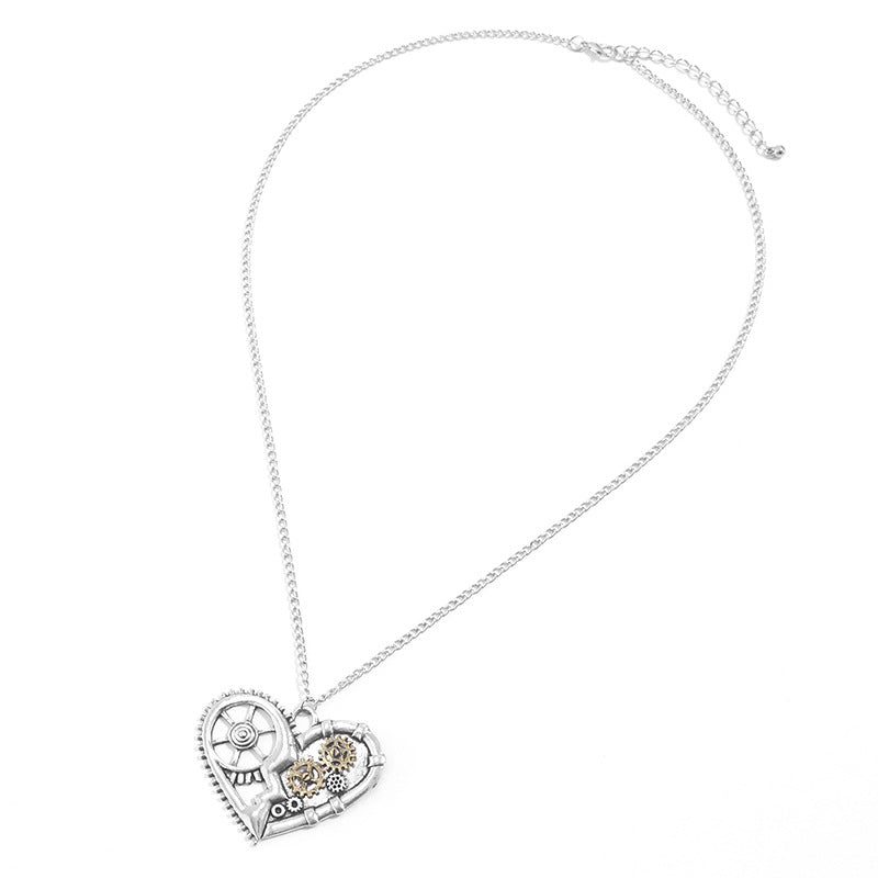 Gear Heart - The Nevermore Steampunk Pendant – Unique Pendants - Necklaces by Nevermore Lifestyle & Tech | Silver