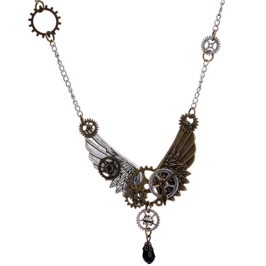 Gear Wings - The Nevermore Steampunk Pendant – Unique Pendants - Necklaces by Nevermore Lifestyle & Tech | Picture color