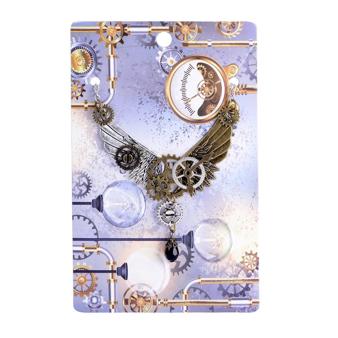 Gear Wings - The Nevermore Steampunk Pendant – Unique Pendants - Necklaces by Nevermore Lifestyle & Tech | Picture color