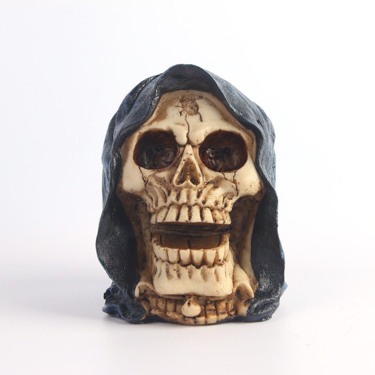 Ghost Skull - The Nevermore Gothic Home Decor Resin Crafts – Unique Gothic Home Decor by Nevermore Lifestyle & Tech | Painted