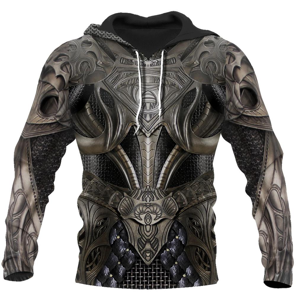 Gideon Ironheart Knight Armor - The Nevermore Knight Templar Hoodie Sweater Pullover for Men – Unique Men's Fashion by Nevermore Lifestyle & Tech | 3XL Jacket with hat