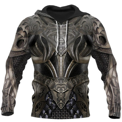 Gideon Ironheart Knight Armor - The Nevermore Knight Templar Hoodie Sweater Pullover for Men – Unique Men's Fashion by Nevermore Lifestyle & Tech | 3XL Jacket with hat