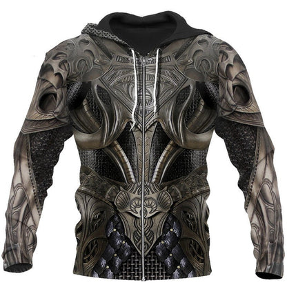 Gideon Ironheart Knight Armor - The Nevermore Knight Templar Hoodie Sweater Pullover for Men – Unique Men's Fashion by Nevermore Lifestyle & Tech | 3XL Zip Hoodie