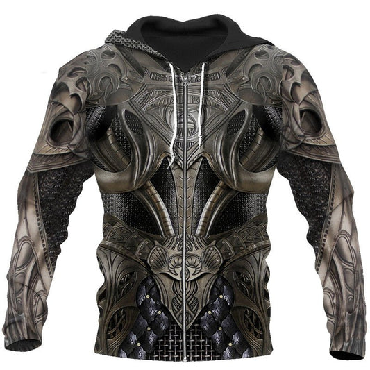 Gideon Ironheart Knight Armor - The Nevermore Knight Templar Hoodie Sweater Pullover for Men – Unique Men's Fashion by Nevermore Lifestyle & Tech | 3XL Zip Hoodie