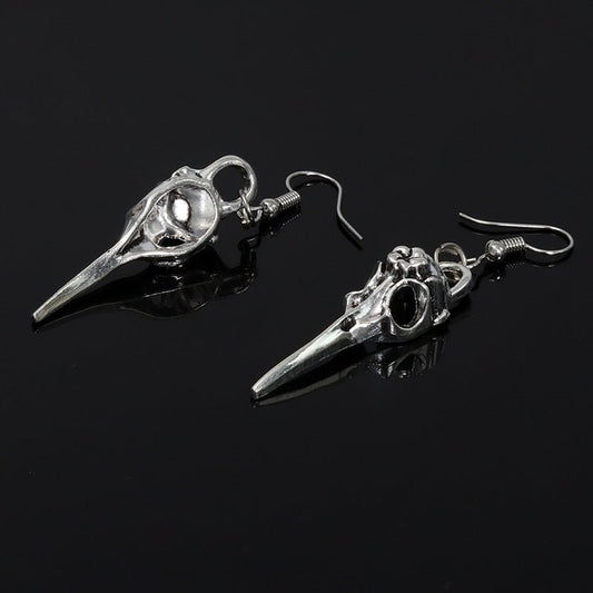 Gilbert Sharpe Crow Head - The Nevermore Gothic Earrings – Unique Gothic Earrings by Nevermore Lifestyle & Tech | Ancient silver