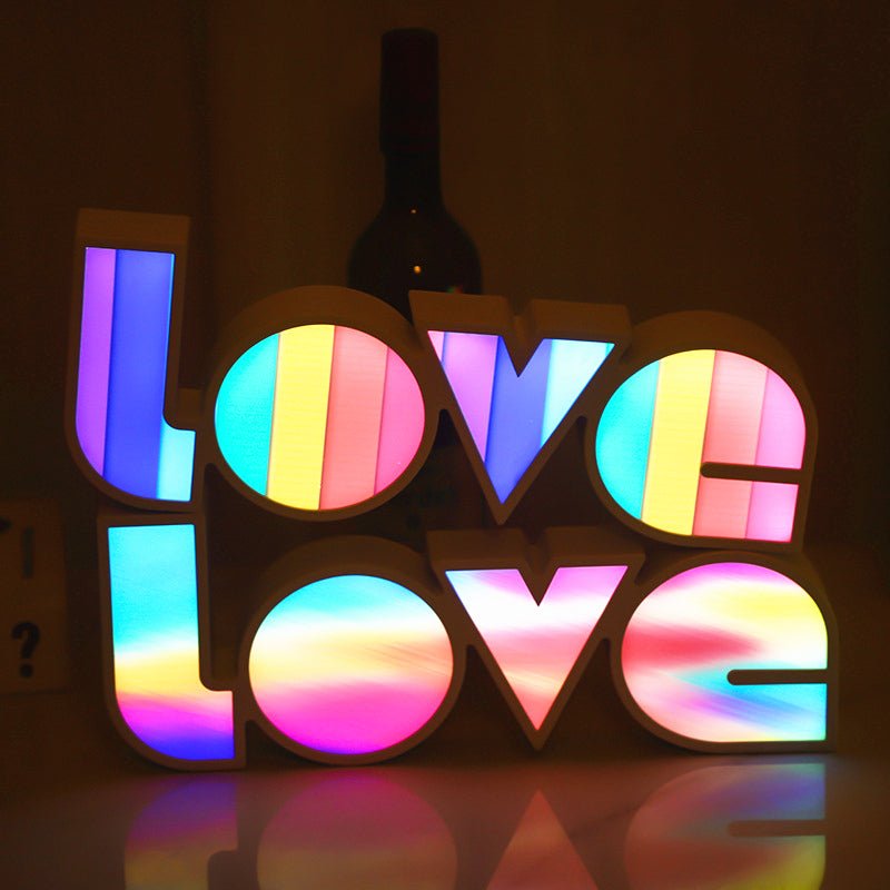 GlowForm – 3D LED LOVE Decorative Light by The Nevermore – Unique Home Decor by Nevermore Lifestyle & Tech | USB A