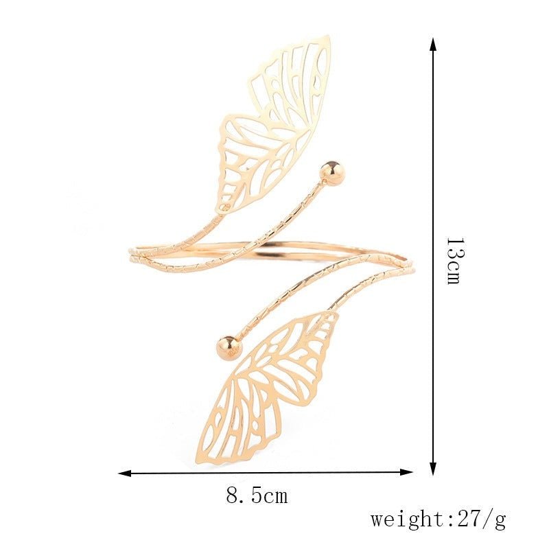 Golden Elegance - Boho Arm Cuff Bracelet by The Nevermore