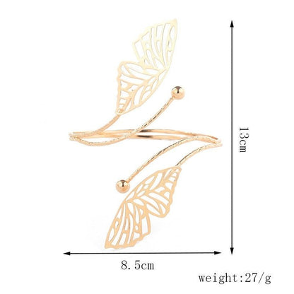 Golden Elegance - Boho Arm Cuff Bracelet by The Nevermore