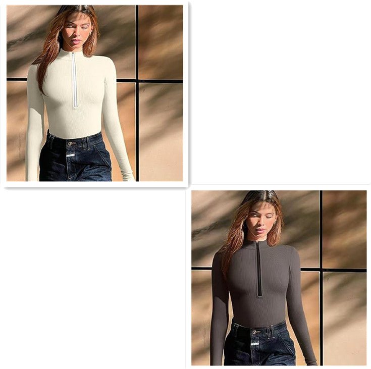 Golden Haven - Stylish Women Bodysuit by The Nevermore – Unique Bodysuits by Nevermore Lifestyle & Tech | Beige Brown L