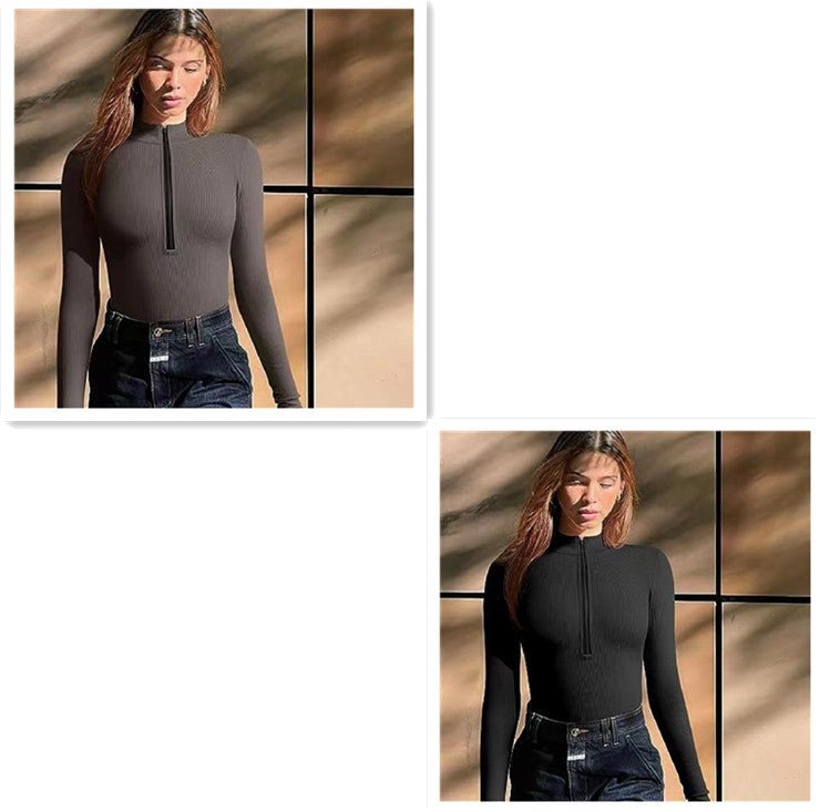 Golden Haven - Stylish Women Bodysuit by The Nevermore – Unique Bodysuits by Nevermore Lifestyle & Tech | Brown Black L