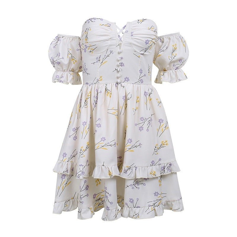 Women's Pastoral Cutout Small Wrap Dress