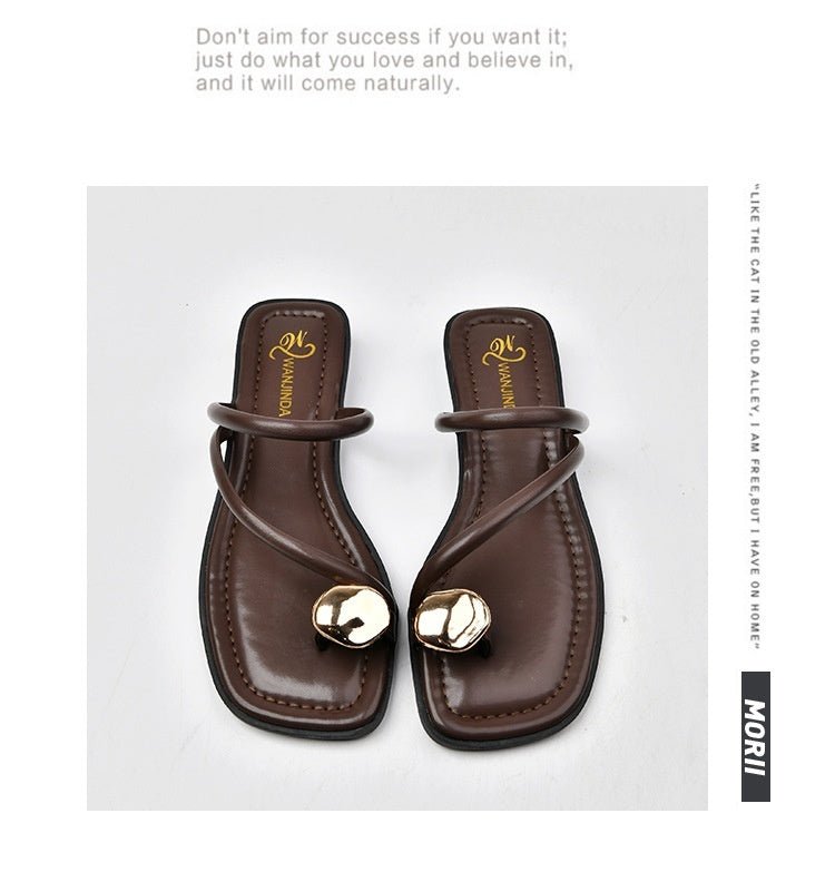 GoldenCove - Roman Wedge Slippers by The Nevermore