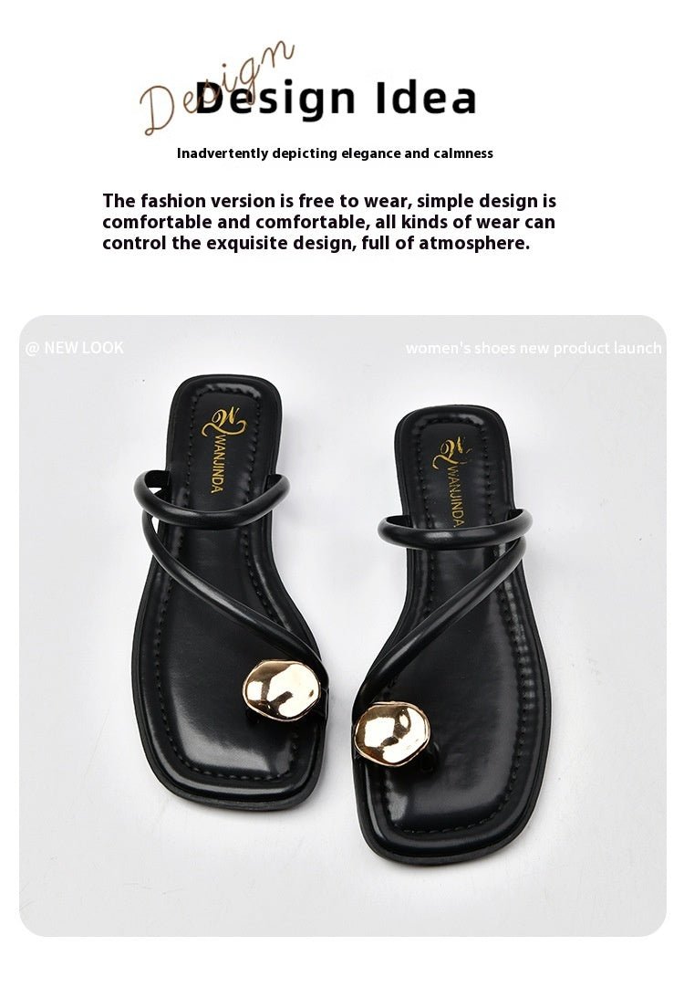 GoldenCove - Roman Wedge Slippers by The Nevermore