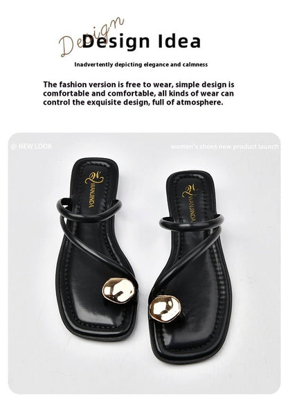 GoldenCove - Roman Wedge Slippers by The Nevermore