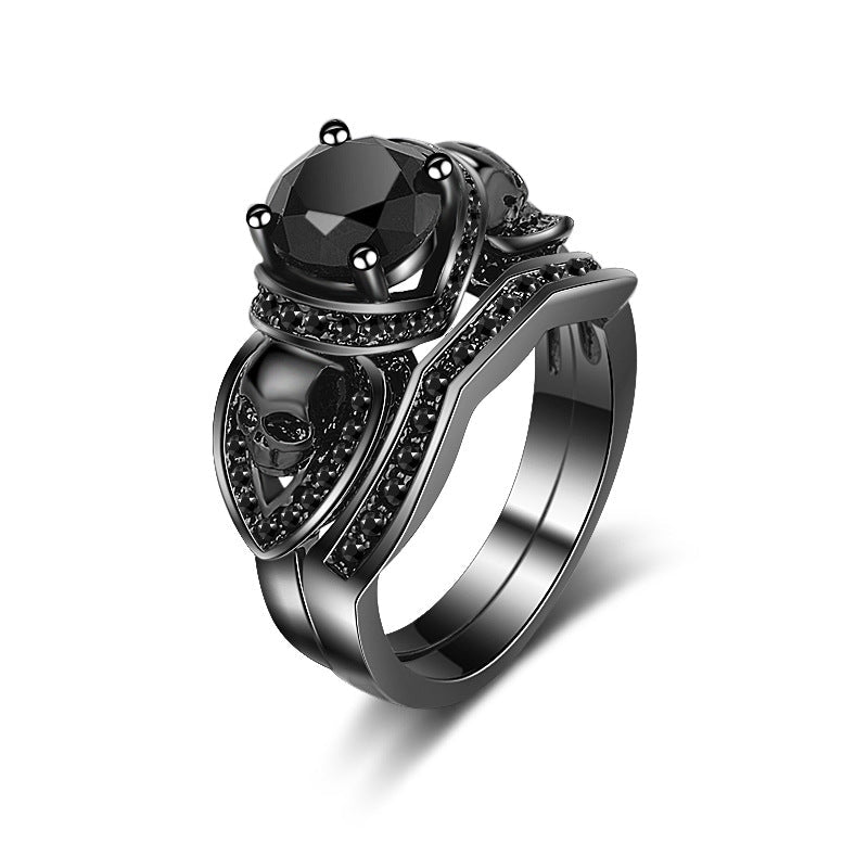 Gothic Skull Ring - Blackthorn Eclipse by The Nevermore – Unique Gothic Rings by The Nevermore | No6 Black