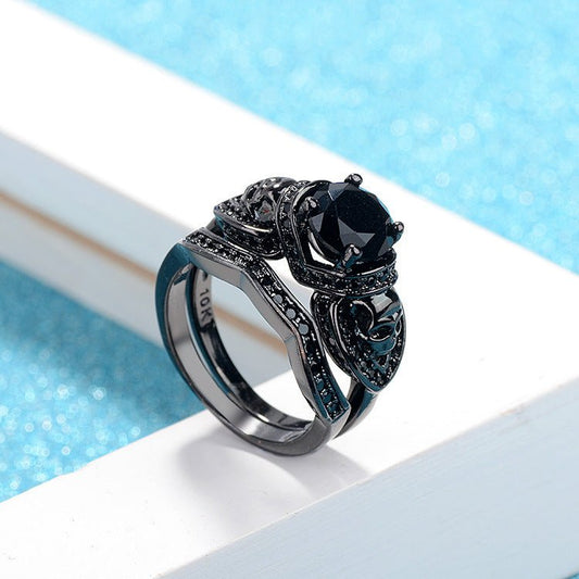 Gothic Skull Ring - Blackthorn Eclipse by The Nevermore – Unique Gothic Rings by The Nevermore | No6 Black
