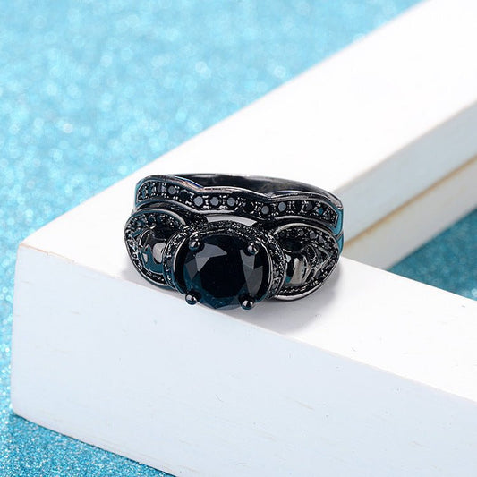 Gothic Skull Ring - Blackthorn Eclipse by The Nevermore – Unique Gothic Rings by The Nevermore | No6 Black