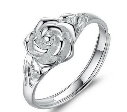 Graceful Rose Petal - The Nevermore Women's Ring Rose S925