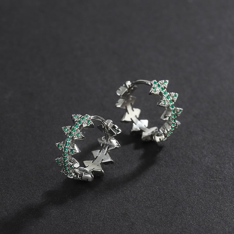 Green Zircon - The Nevermore Earrings 925 Sterling Silver – Unique Earrings by Nevermore Lifestyle & Tech | Green