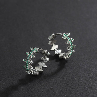 Green Zircon - The Nevermore Earrings 925 Sterling Silver – Unique Earrings by Nevermore Lifestyle & Tech | Green