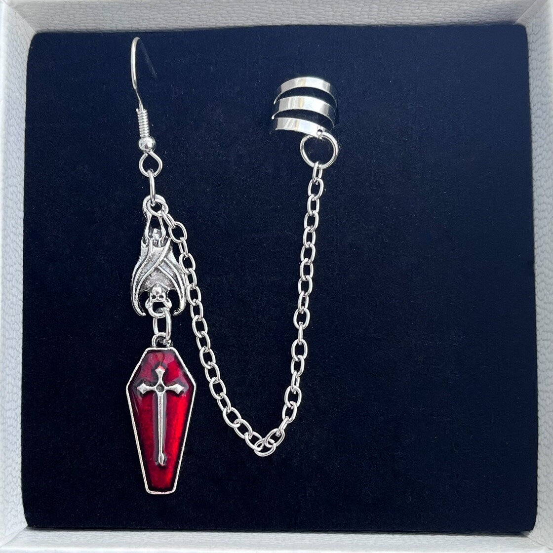 Griselda Silverstone - The Nevermore Gothic Ear - wrap Ear - cuff Earring for Women – Unique Gothic Jewelry by Nevermore Lifestyle & Tech | One Earring