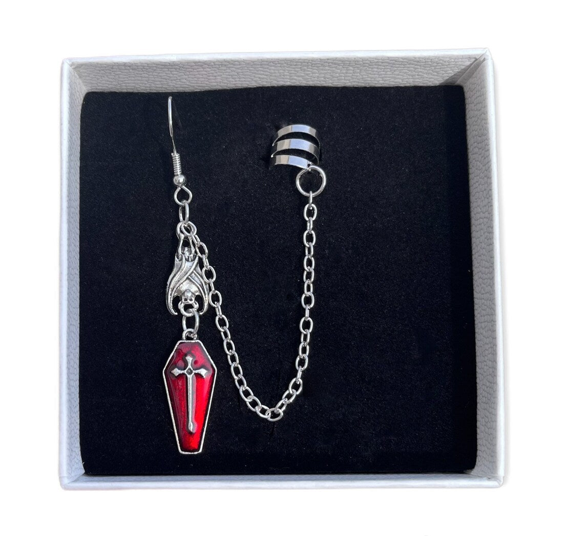 Griselda Silverstone - The Nevermore Gothic Ear - wrap Ear - cuff Earring for Women – Unique Gothic Jewelry by Nevermore Lifestyle & Tech | One Earring