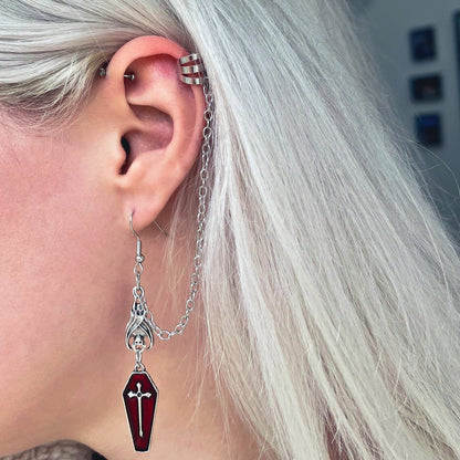 Griselda Silverstone - The Nevermore Gothic Ear - wrap Ear - cuff Earring for Women – Unique Gothic Jewelry by Nevermore Lifestyle & Tech | One Earring