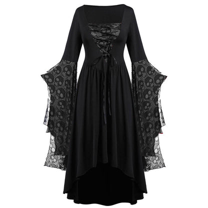 Griselda Thornheart - The Nevermore Gothic Dress Big Sleeves Lace – Unique Gothic Fashion by Nevermore Lifestyle & Tech | 2XL Light Grey
