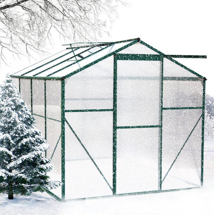 Polycarbonate Greenhouse,6'x 8' Heavy Duty Walk-in Plant Garden Greenhouse For Backyard-Outdoor