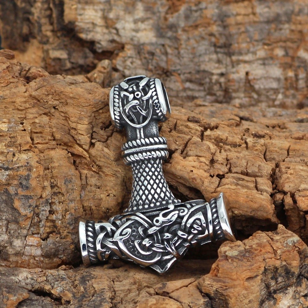 Gunhild - Nordic Viking Hammer Pendant by The Nevermore – Unique Gothic Jewelry by Nevermore Lifestyle & Tech | Ancient silver pure pendant