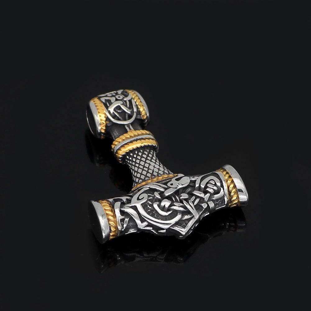 Gunhild - Nordic Viking Hammer Pendant by The Nevermore – Unique Gothic Jewelry by Nevermore Lifestyle & Tech | Gold pure pendant