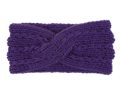 Gypsy Soul - Wool Cross Headband by The Nevermore – Unique Headbands by Nevermore Lifestyle & Tech | Dark Purple