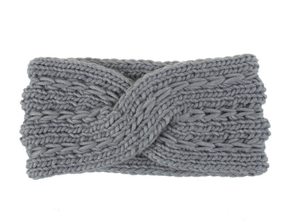 Gypsy Soul - Wool Cross Headband by The Nevermore – Unique Headbands by Nevermore Lifestyle & Tech | Grey
