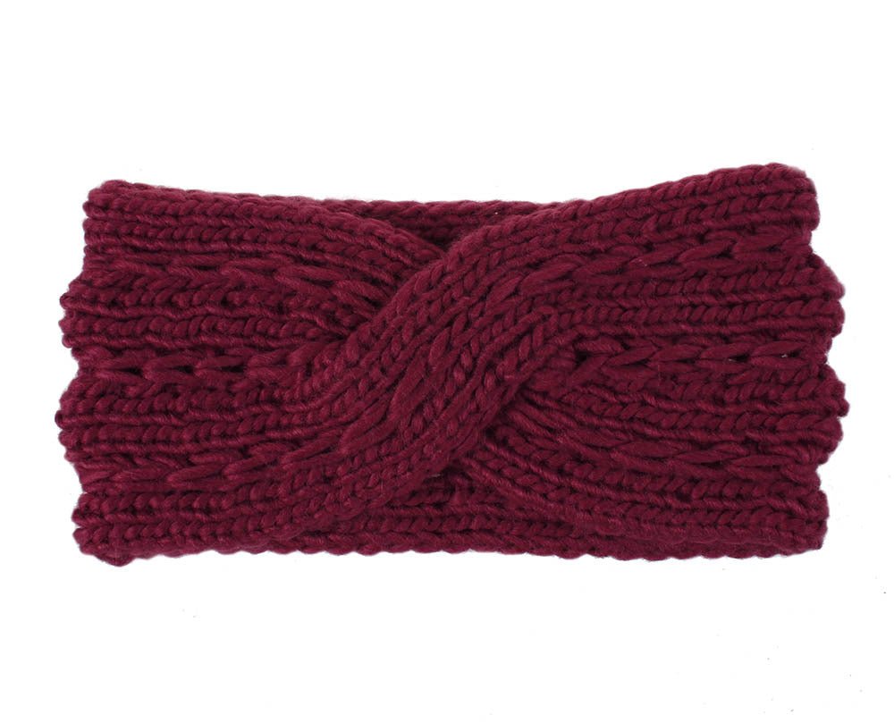 Gypsy Soul - Wool Cross Headband by The Nevermore – Unique Headbands by Nevermore Lifestyle & Tech | Wine Red