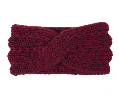 Gypsy Soul - Wool Cross Headband by The Nevermore – Unique Headbands by Nevermore Lifestyle & Tech | Wine Red