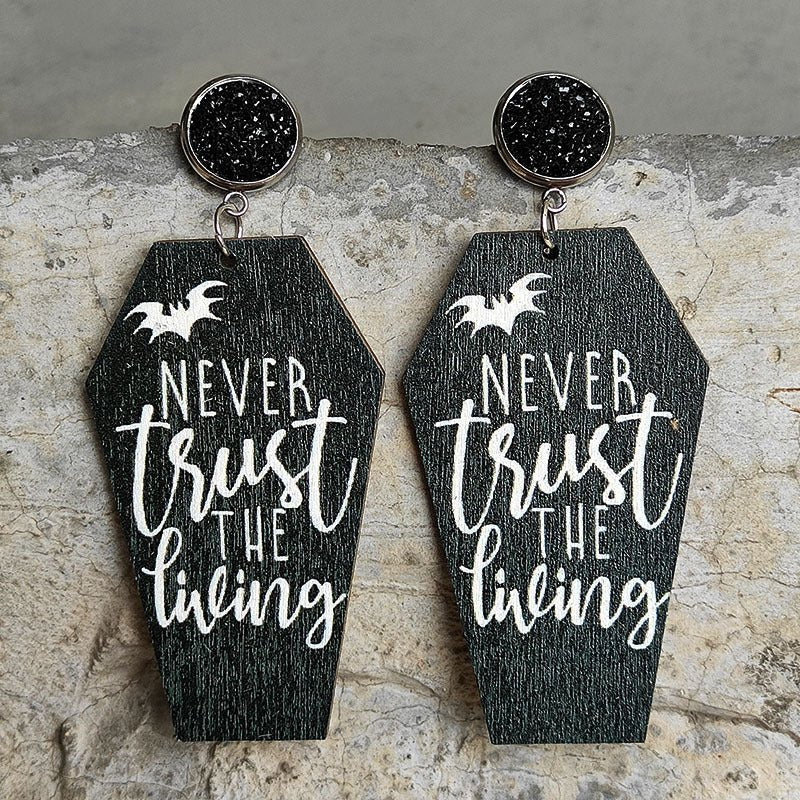 Hades Hexwarden Grave Coffin Undead Bat - The Nevermore Gothic Earrings – Unique Gothic Jewelry by Nevermore Lifestyle & Tech | 01style