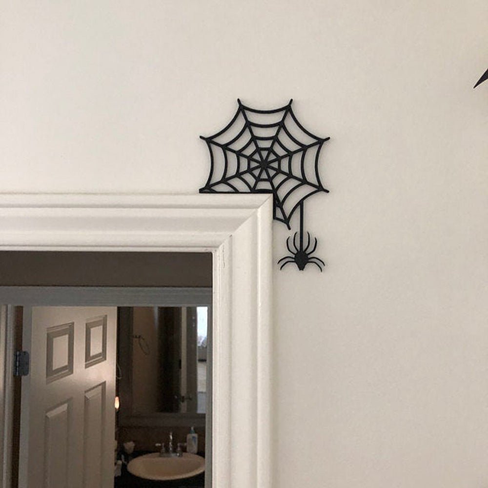 Halloween Door Corner Witch Spider Web Logo Decoration - The Nevermore Gothic Home Decor – Unique Gothic Home Decor by Nevermore Lifestyle & Tech | Spider