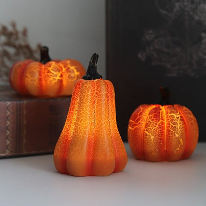 Halloween Pumpkin Lantern Simulation LED Candle Lamp Resin Luminous - The Nevermore Gothic Home Decor – Unique Gothic Home Decor by Nevermore Lifestyle & Tech | 3pcs set Pumpkin