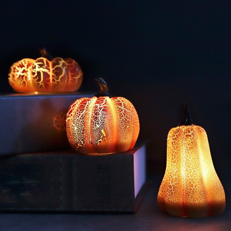 Halloween Pumpkin Lantern Simulation LED Candle Lamp Resin Luminous - The Nevermore Gothic Home Decor – Unique Gothic Home Decor by Nevermore Lifestyle & Tech | 3pcs set Pumpkin