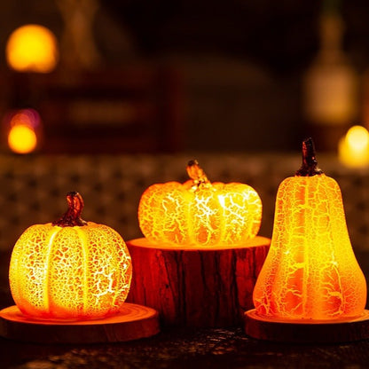 Halloween Pumpkin Lantern Simulation LED Candle Lamp Resin Luminous - The Nevermore Gothic Home Decor – Unique Gothic Home Decor by Nevermore Lifestyle & Tech | 3pcs set Pumpkin