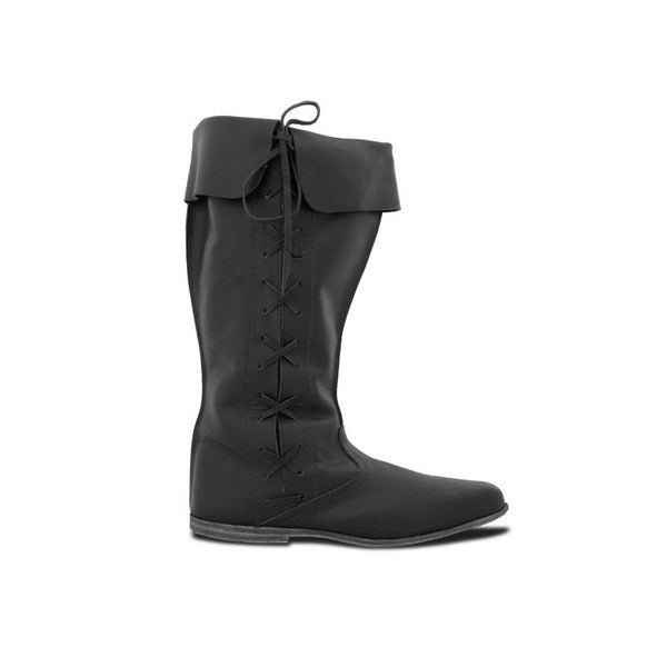 HarmonyStride - Unisex Low Heel Long Boots by The Nevermore – Unique Boots by Nevermore Lifestyle & Tech | 34 Black