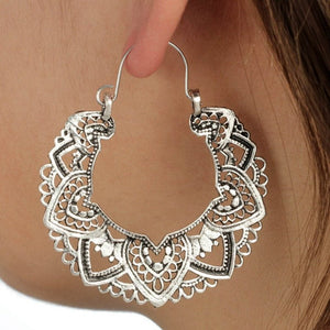 Noctara Mandala bohemian filigree drop earrings