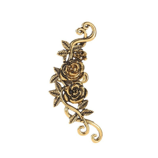 Helga Hawktor - The Nevermore Ear Clip Earring Women's Ear - Cuff Rose – Unique Earrings by Nevermore Lifestyle & Tech | Gold
