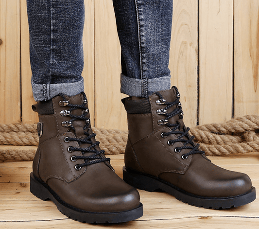 HeritageStride - Natural Leather Boots by The Nevermore – Unique Shoes by Nevermore Lifestyle & Tech | 37 Black
