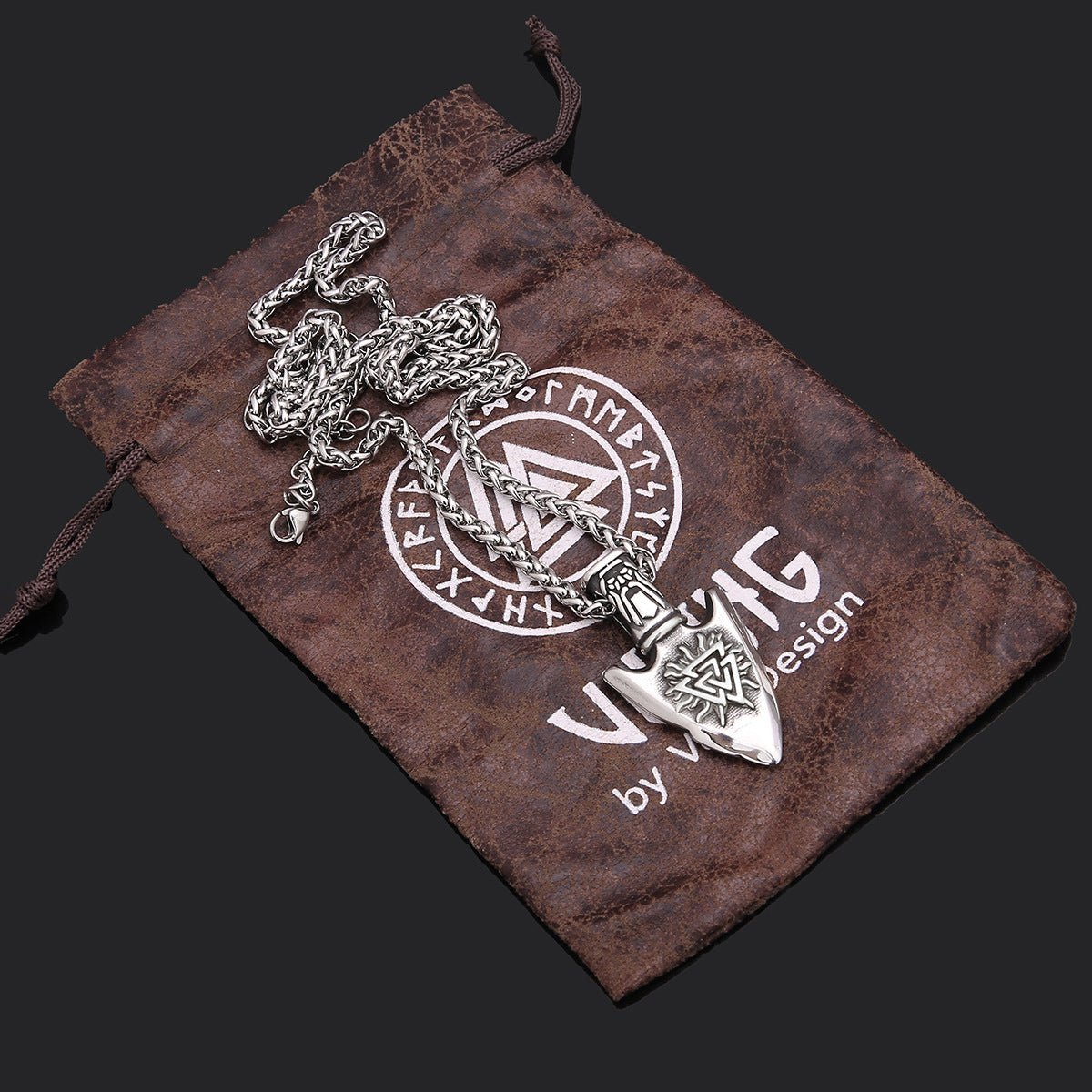 Hilda Arrow - Viking Pendant Necklace for Men by The Nevermore – Unique Gothic Jewelry by Nevermore Lifestyle & Tech | Steel Necklace