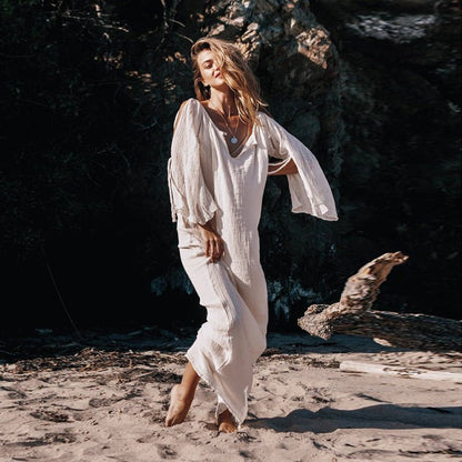 Holiday Breeze - A - Line Boho Dress by The Nevermore – Unique Boho Dresses by Nevermore Lifestyle & Tech | L Brown